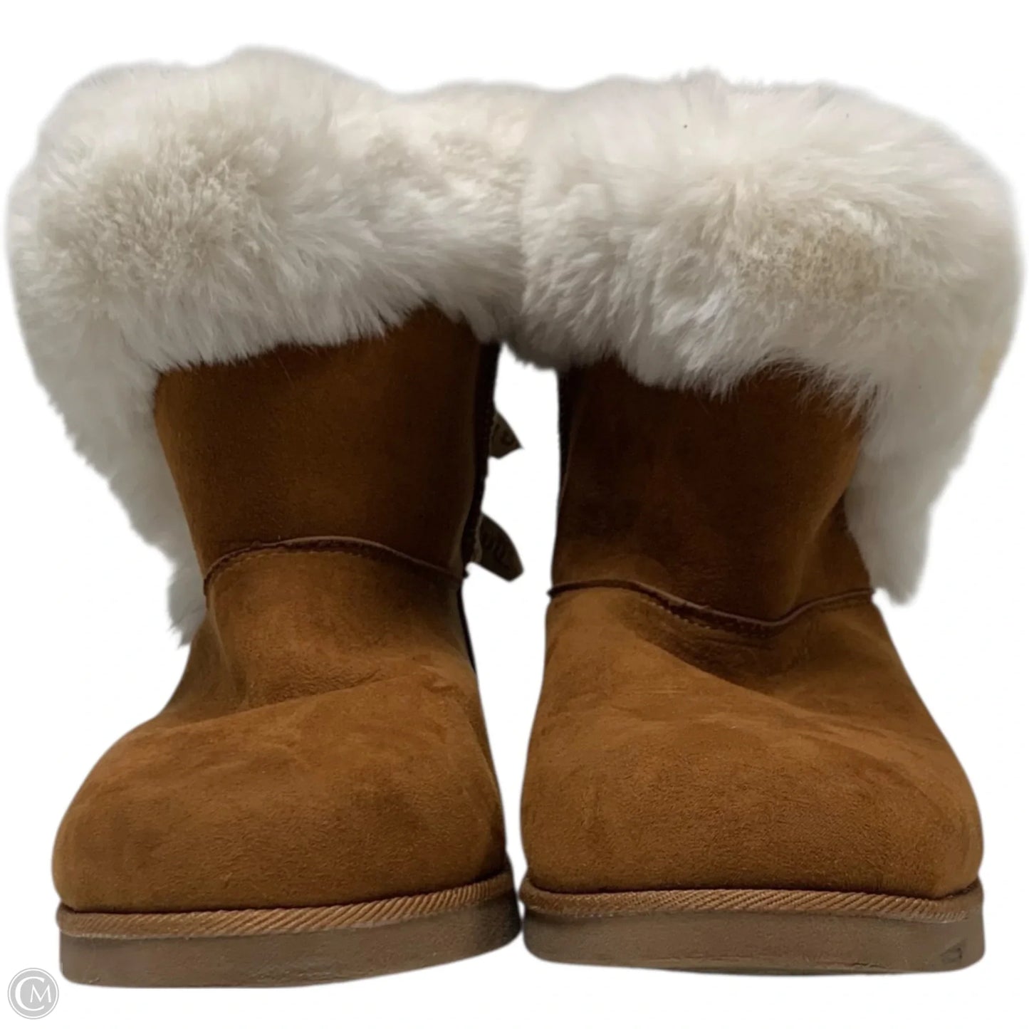 Boots Ankle Flats By Juicy Couture In Brown & White, Size: 11
