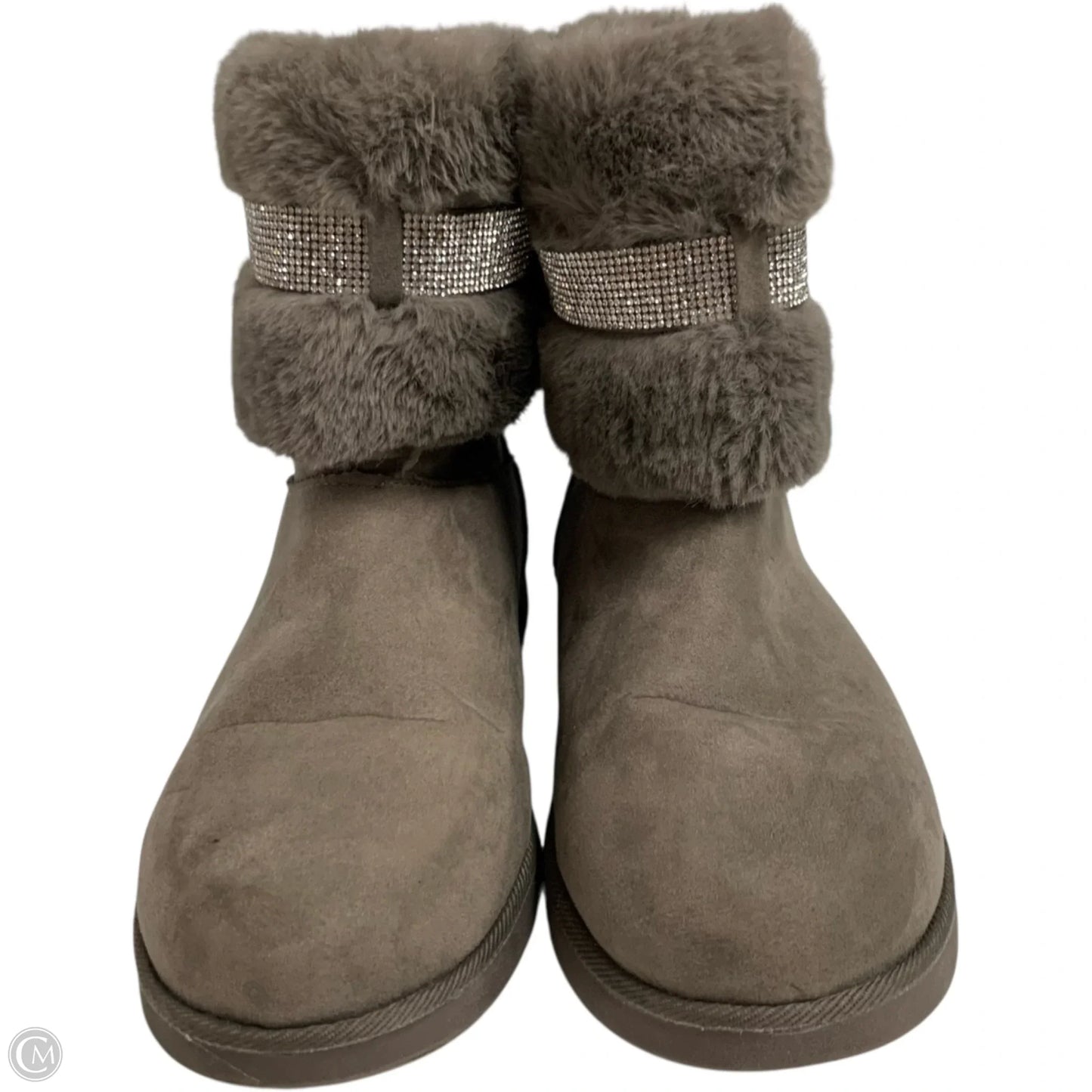 Boots Ankle Flats By Juicy Couture In Grey & Silver, Size: 10.5