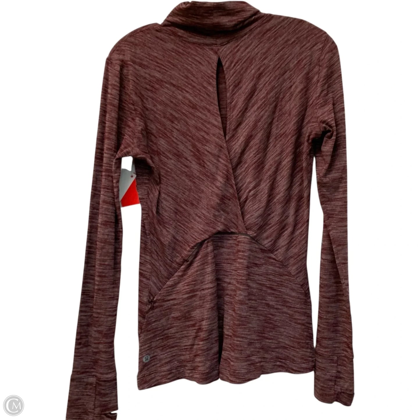 Athletic Top Long Sleeve Collar By Lululemon In Purple, Size: S