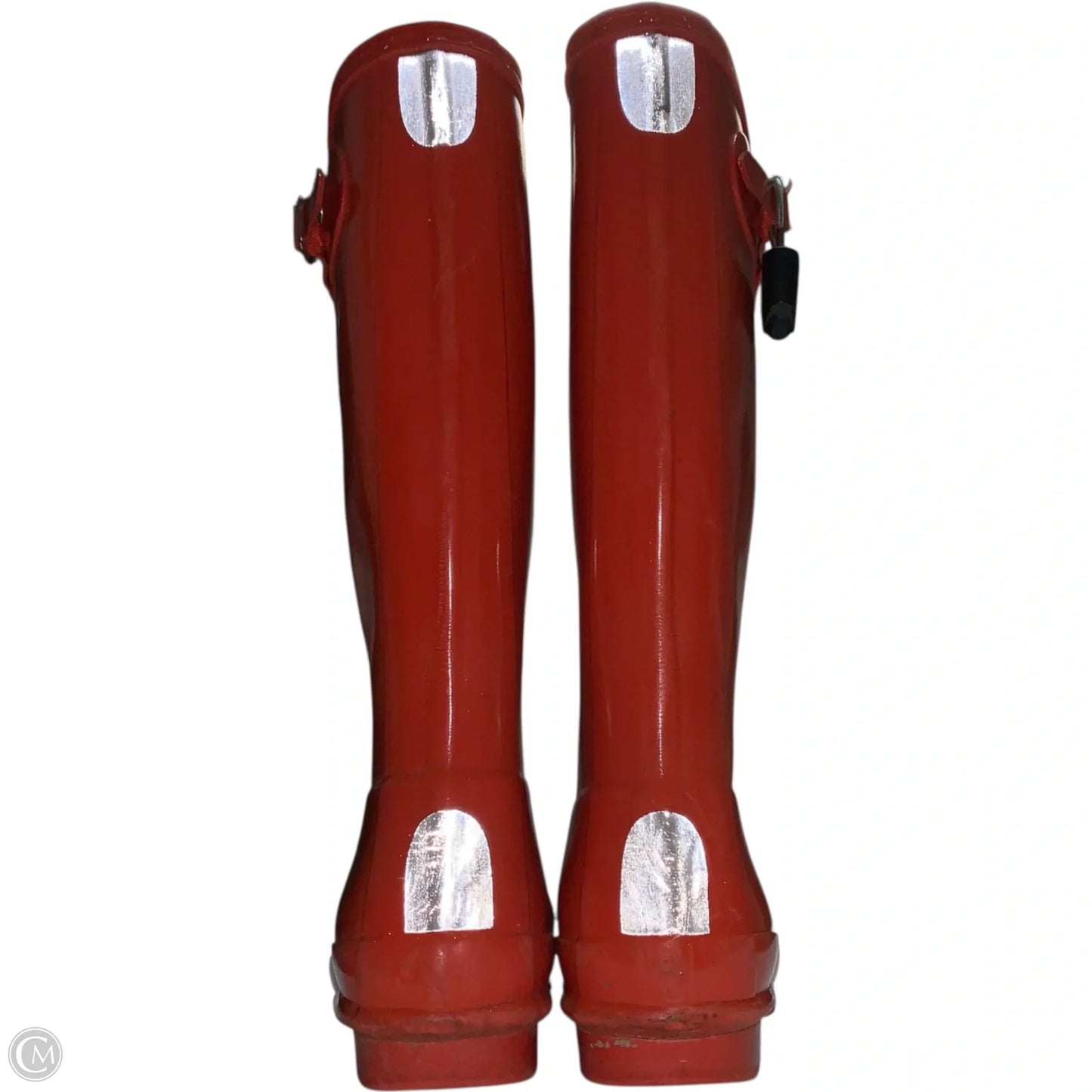 Boots Designer By Hunter In Orange, Size: 5