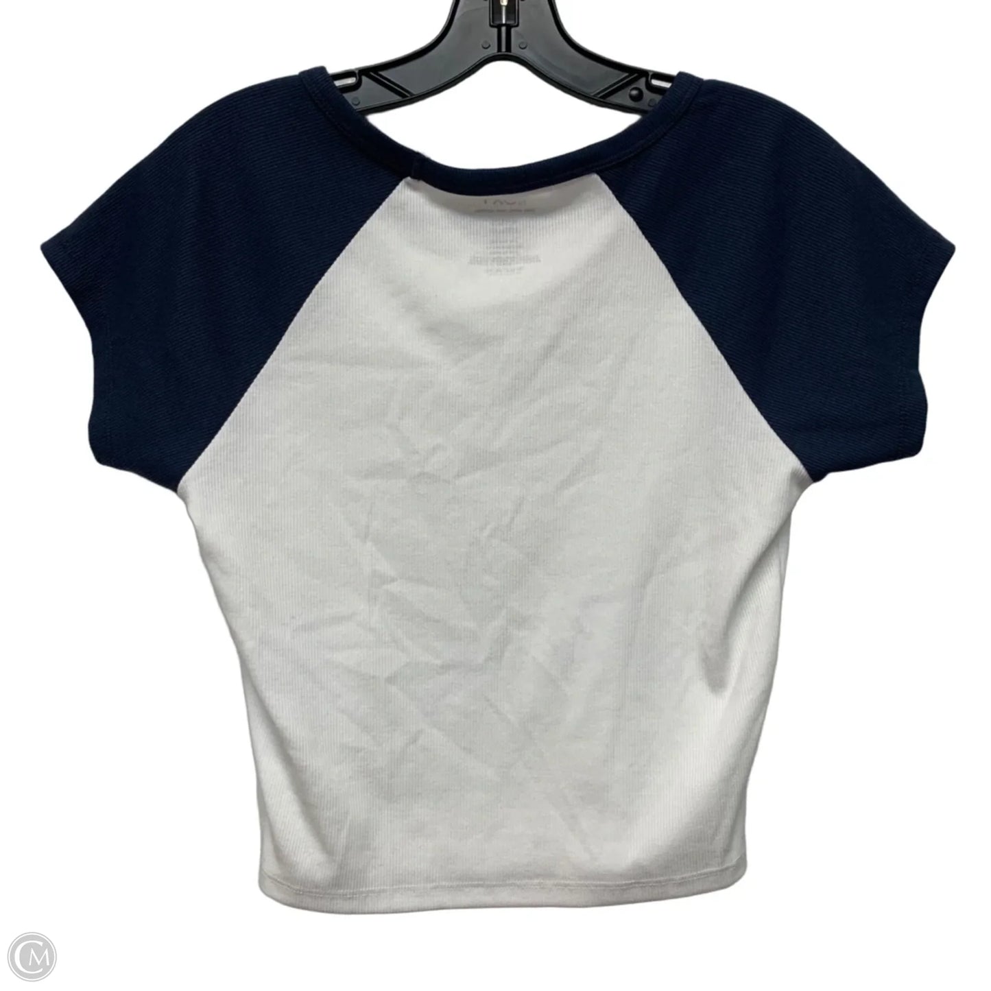 Top Short Sleeve By Roxy In Blue & White, Size: Xl