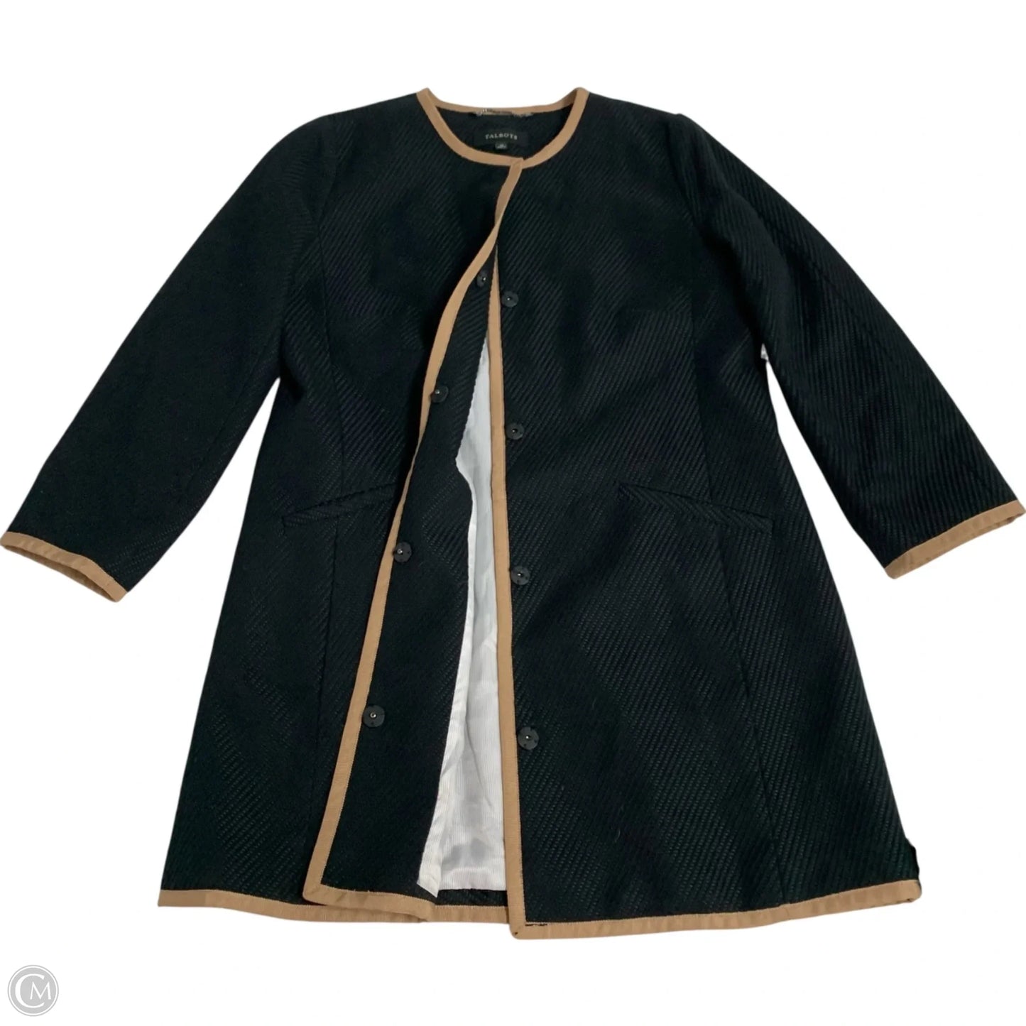 Coat Other By Talbots In Black, Size: M