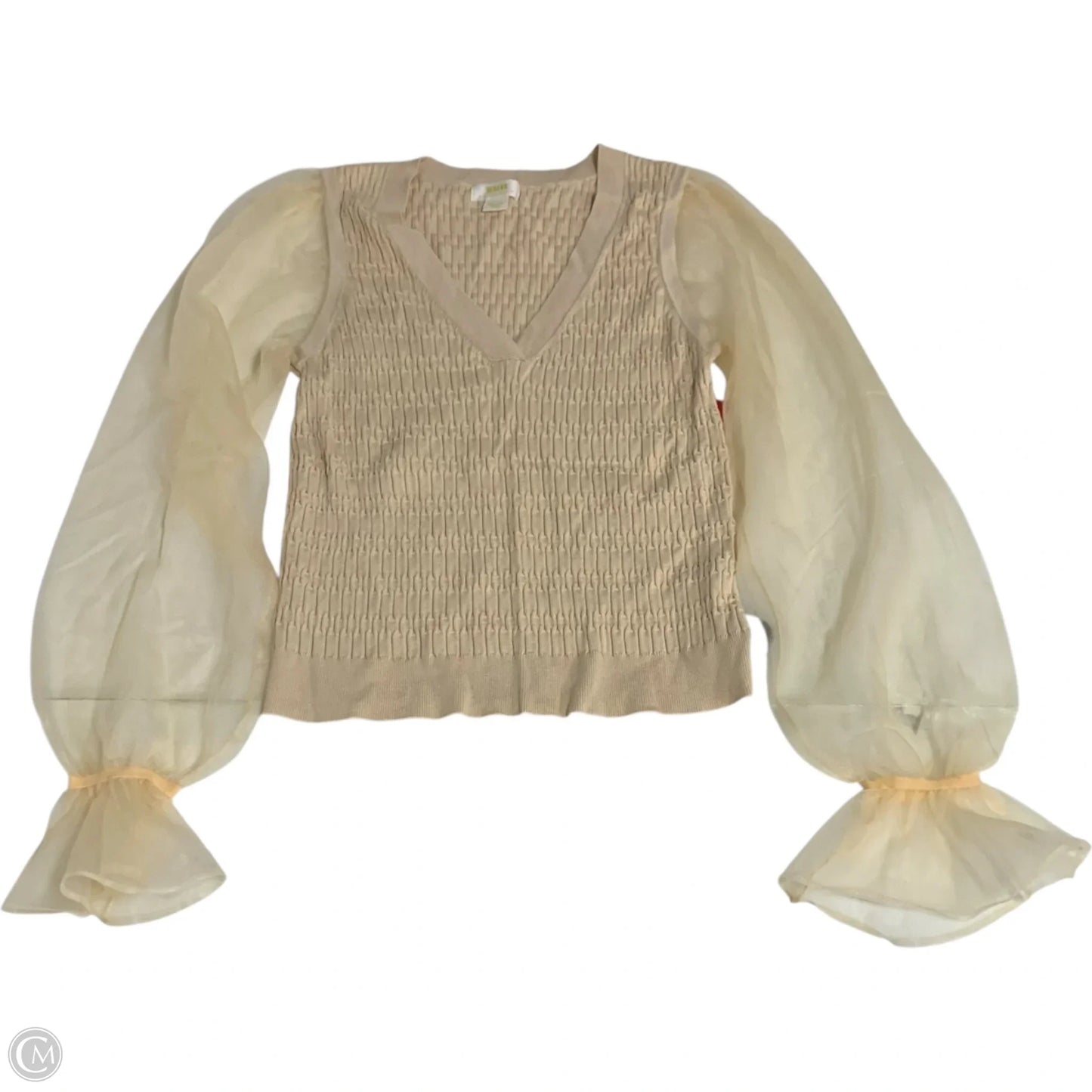 Top Long Sleeve By Maeve In Cream, Size: M