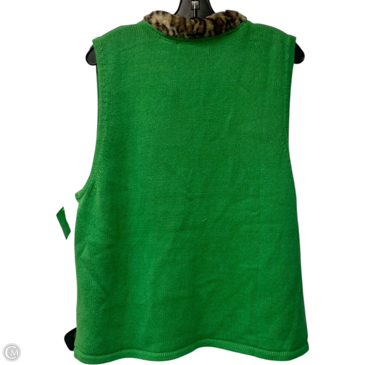 Vest Sweater By Crystal Kobe In Green, Size: Xl
