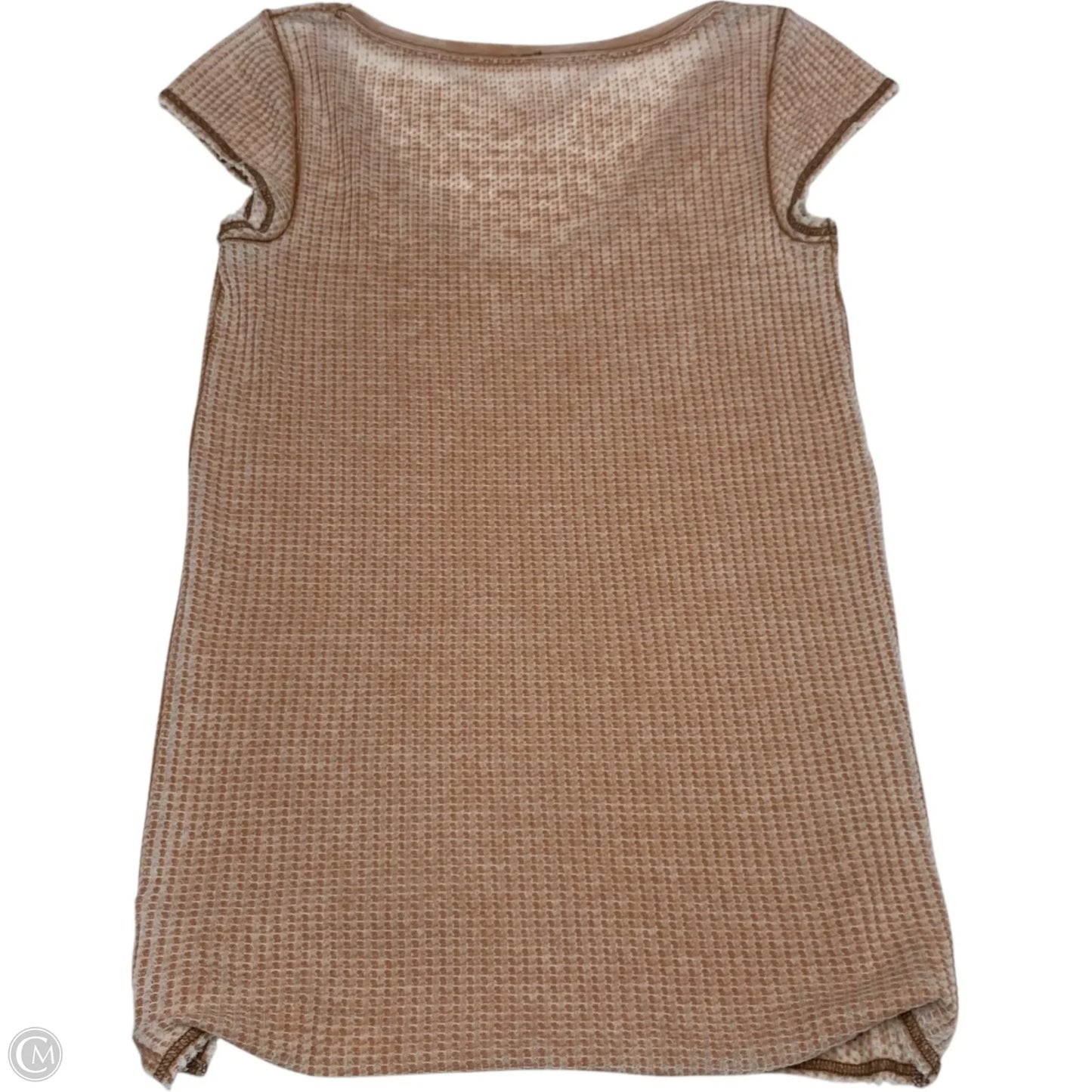 Tunic Short Sleeve By Free People In Brown, Size: L