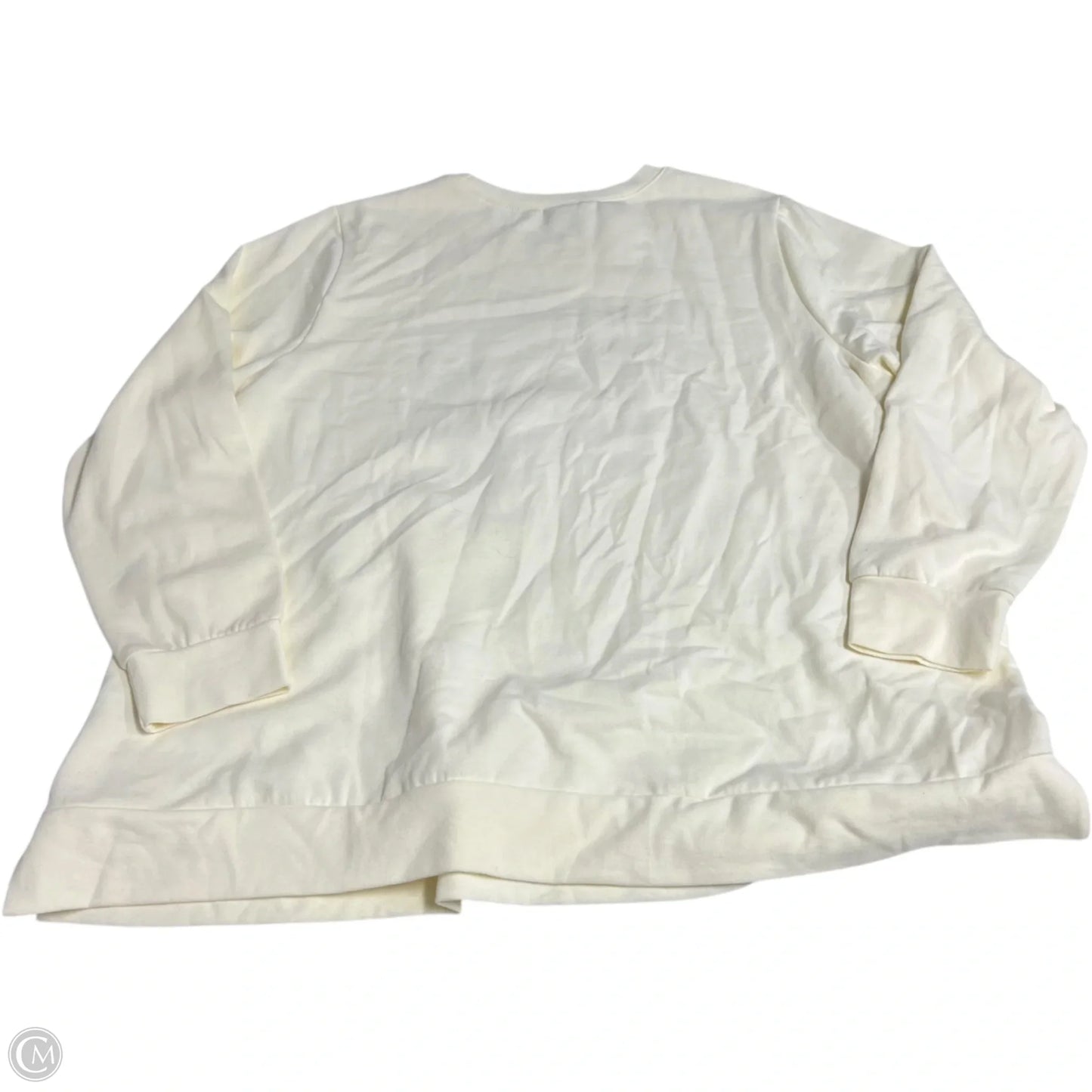 Sweatshirt Crewneck By Lane Bryant In Cream, Size: 1x