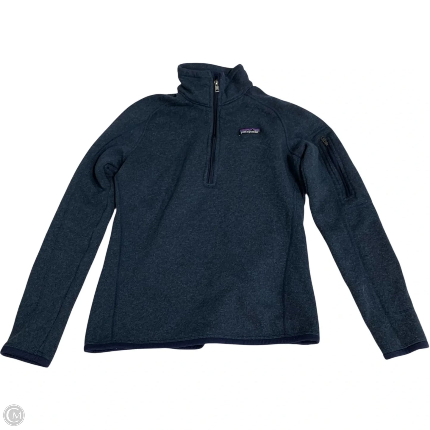 Sweatshirt Collar By Patagonia In Blue, Size: S