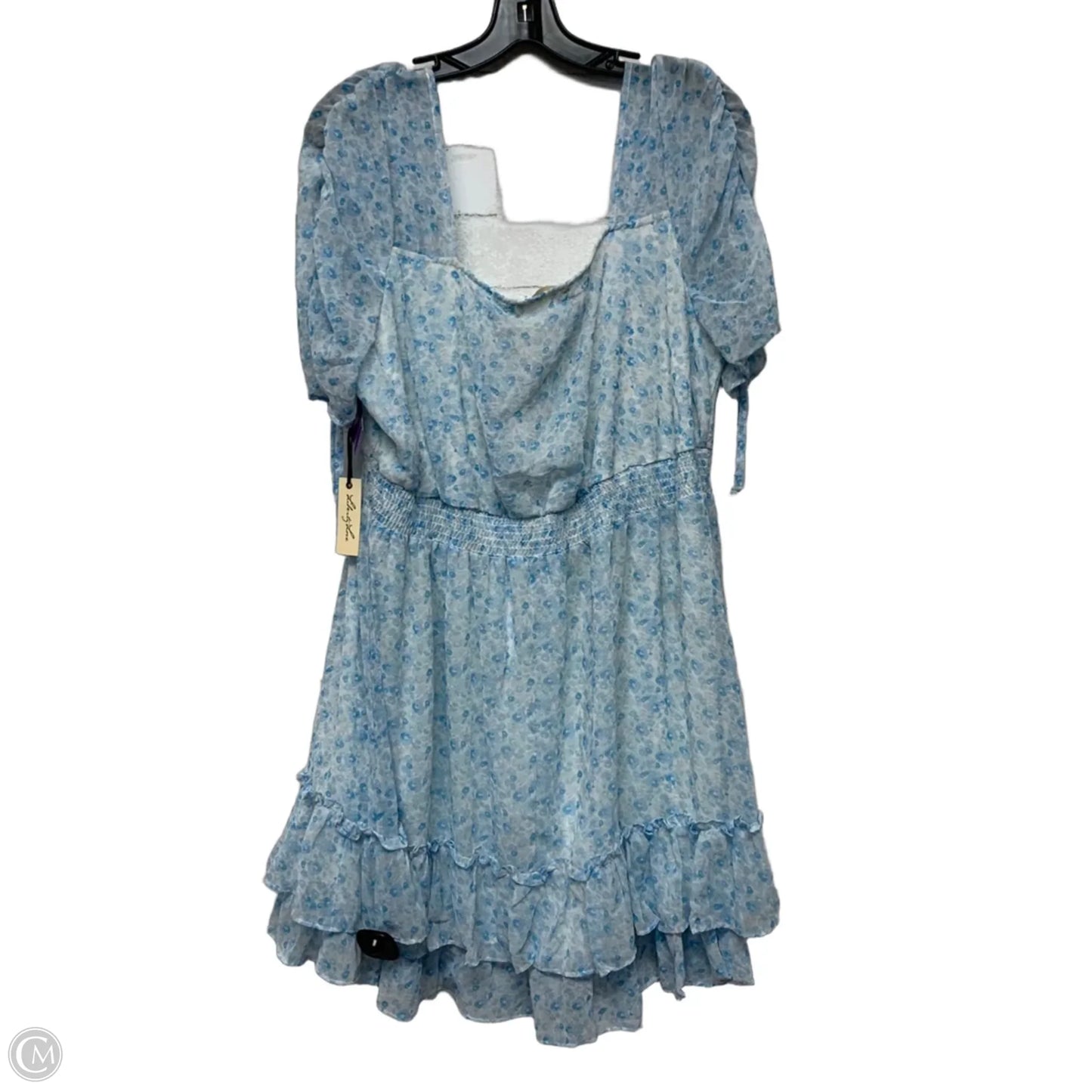 Dress Casual Short By Liberty Love In Blue & White, Size: 1x