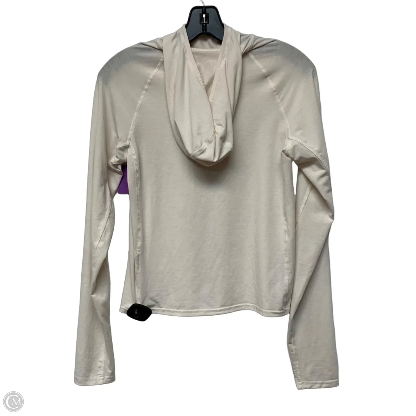Athletic Top Long Sleeve Hoodie By The North Face In Cream, Size: Xs