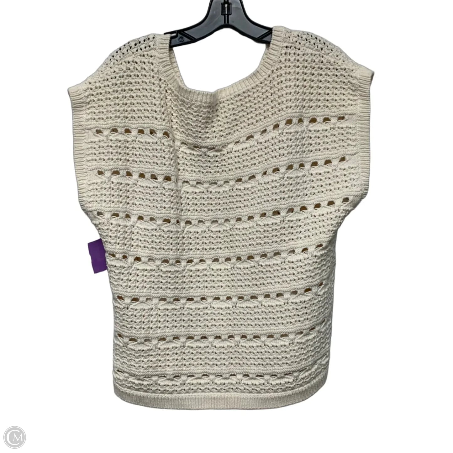 Vest Sweater By Wallace In Cream, Size: L