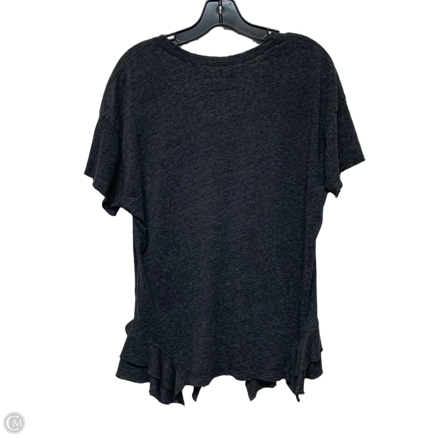 Top Short Sleeve By Current/elliott In Grey, Size: L