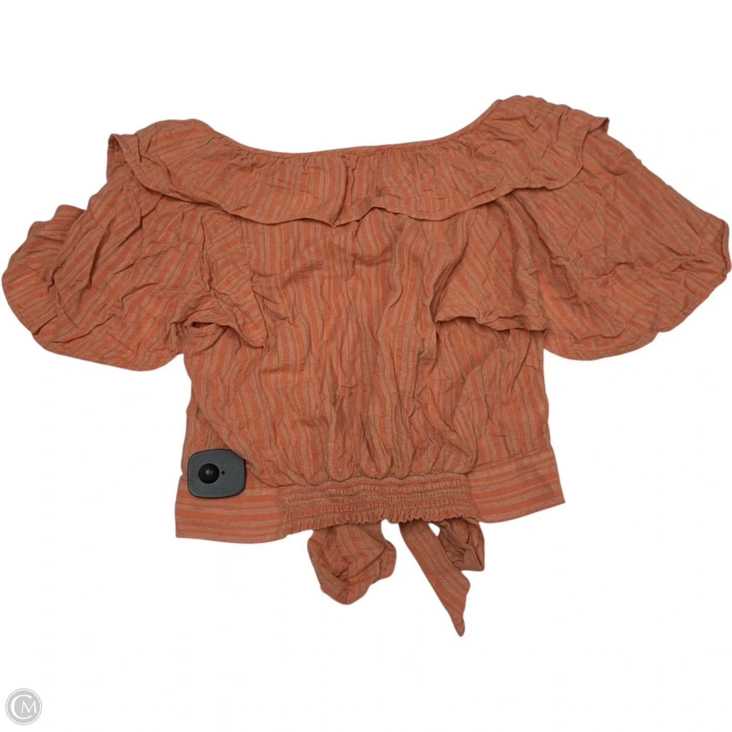 Top Short Sleeve By Free People In Orange & Tan, Size: Xs