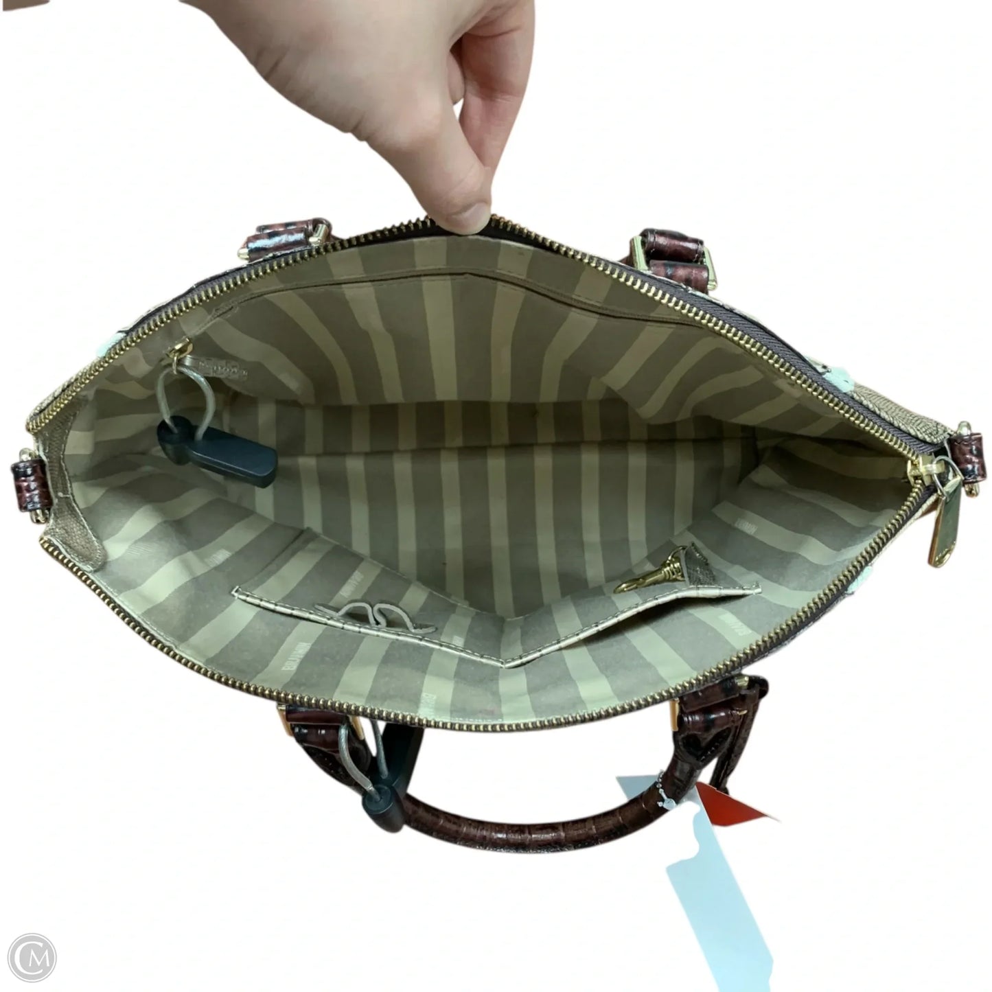 Handbag Designer By Brahmin, Size: Large