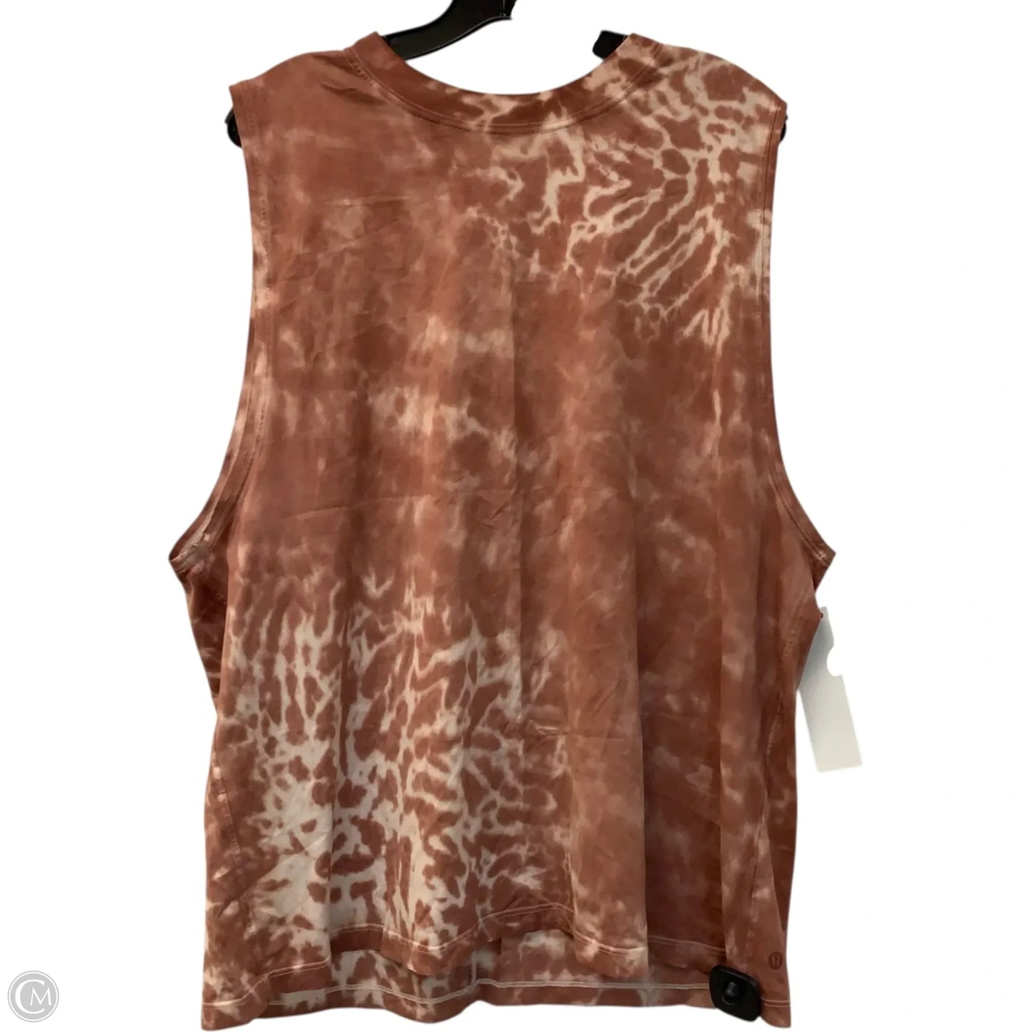 Athletic Tank Top By Lululemon In Orange & Yellow, Size: L