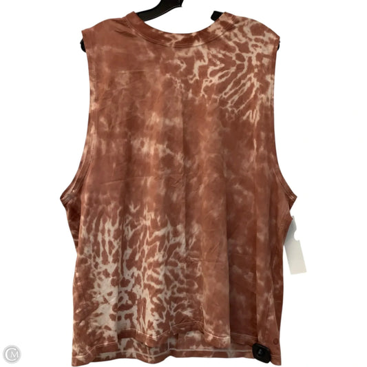 Athletic Tank Top By Lululemon In Orange & Yellow, Size: L