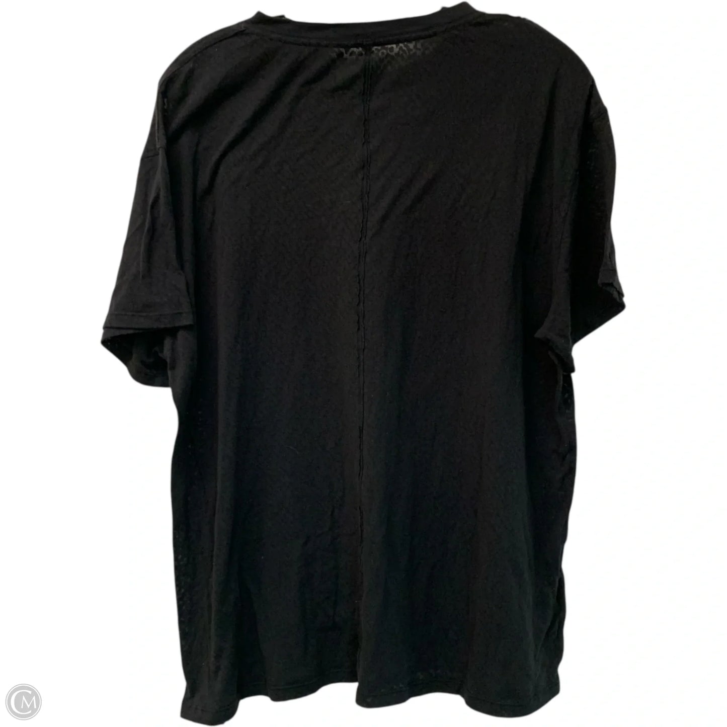 Athletic Top Short Sleeve By Lululemon In Black, Size: L