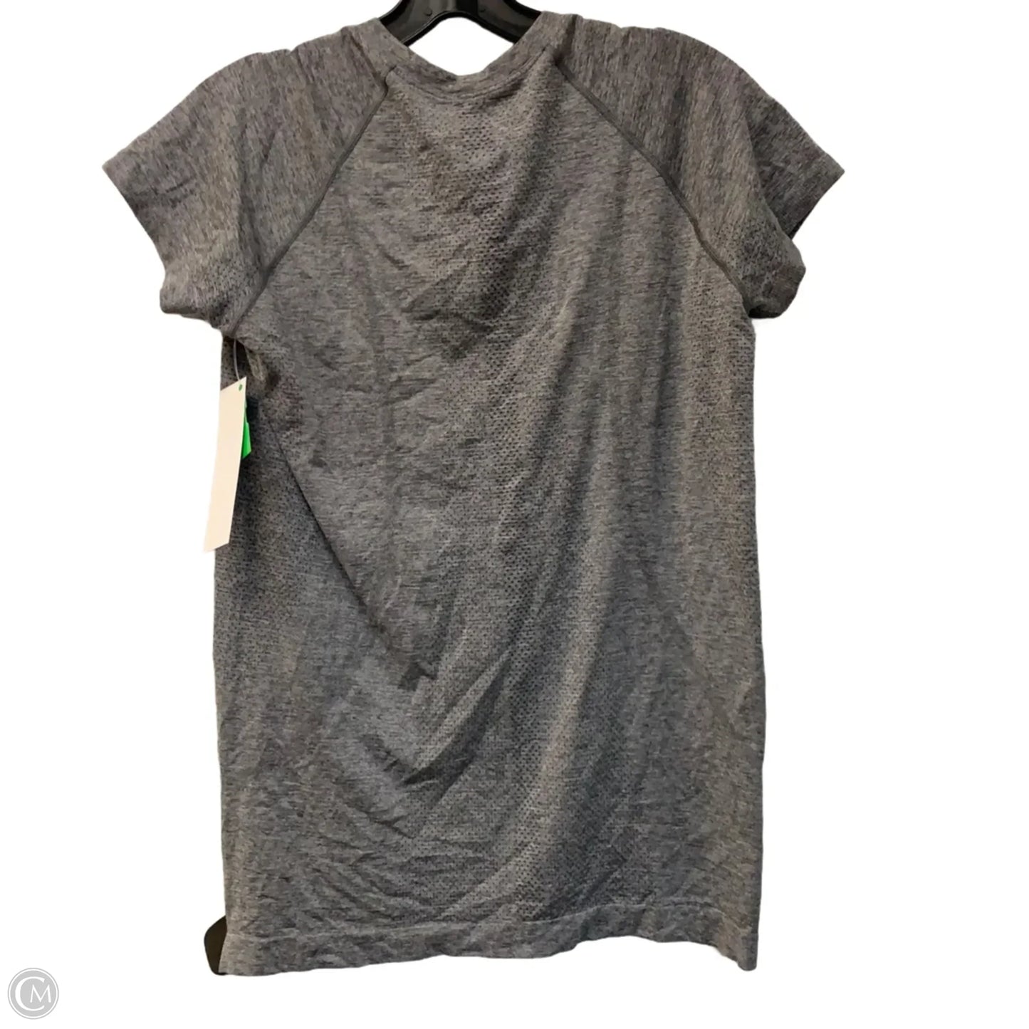 Athletic Top Short Sleeve By Lululemon In Grey, Size: M