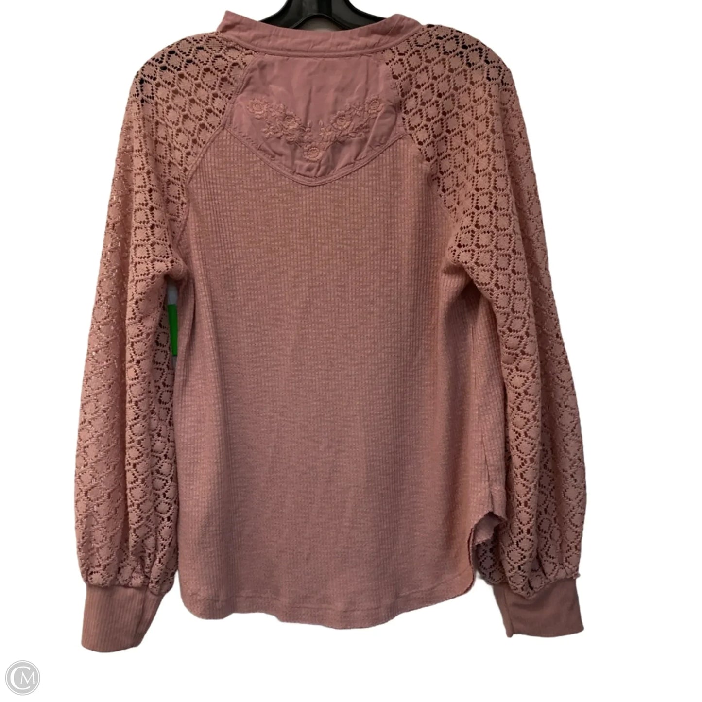 Top Long Sleeve By Free People In Pink, Size: M