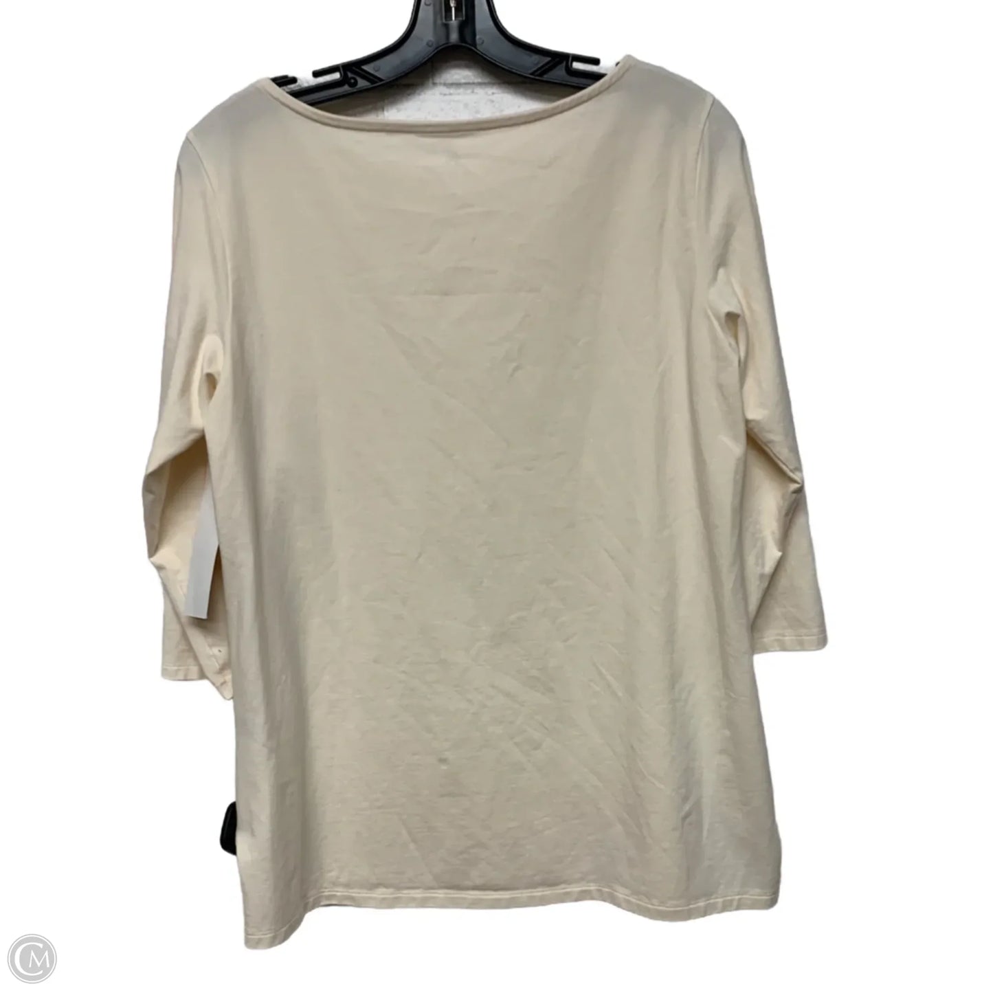 Top Long Sleeve Designer By Spartina In Cream, Size: M