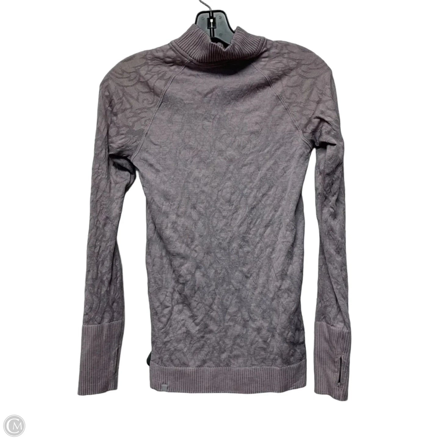 Athletic Top Long Sleeve Collar By Lululemon In Purple, Size: S