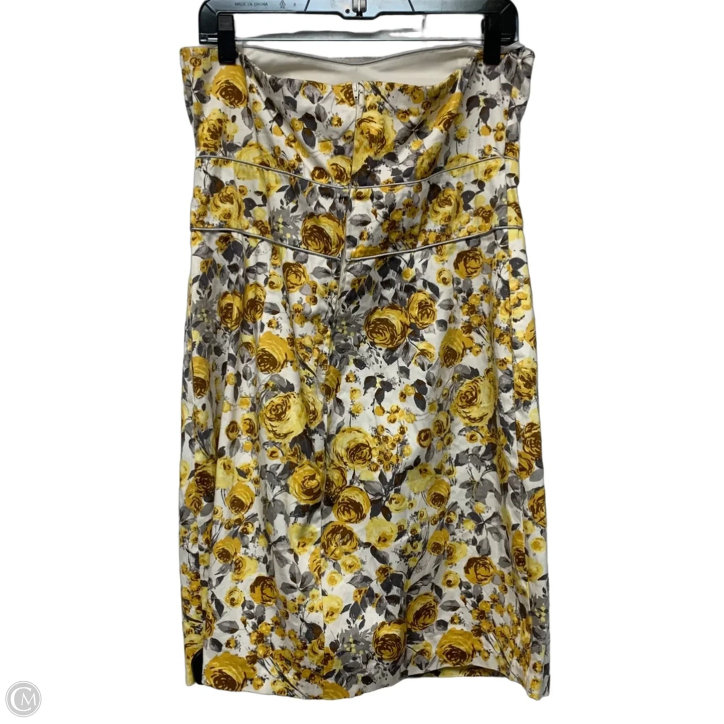 Dress Casual Short By B. Smart In Grey & Yellow, Size: Xl