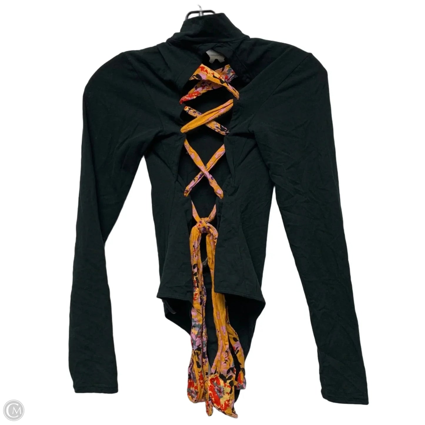 Bodysuit By Free People In Black & Orange, Size: S