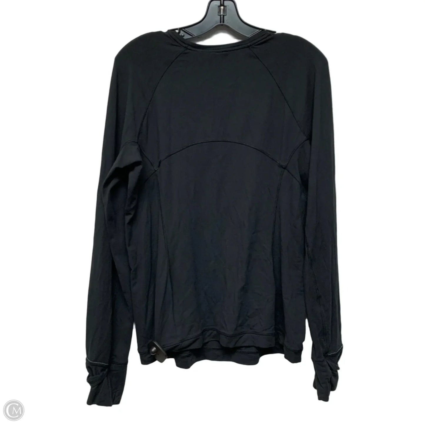 Athletic Top Long Sleeve Crewneck By Lululemon In Black, Size: L