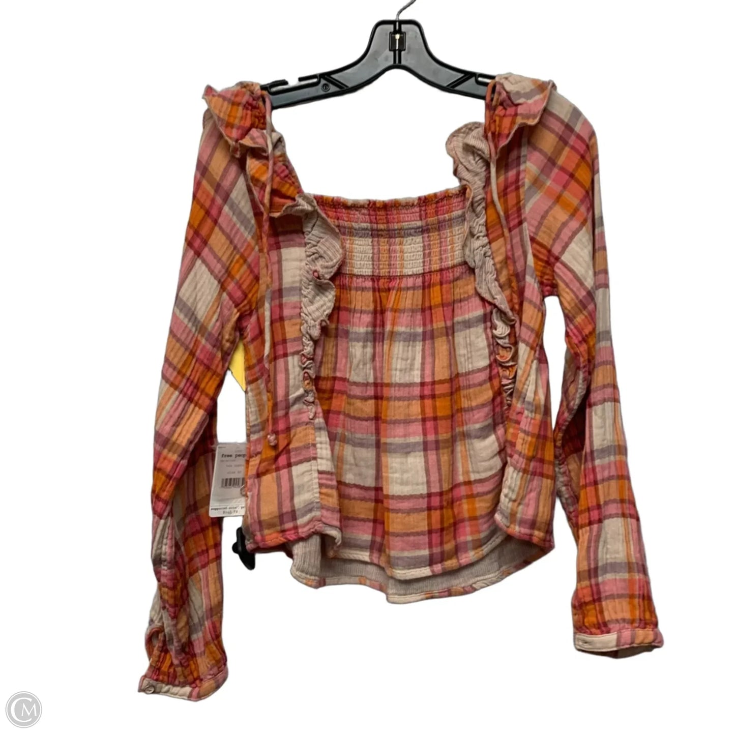 Top Long Sleeve By We The Free In Orange & Pink, Size: Xs