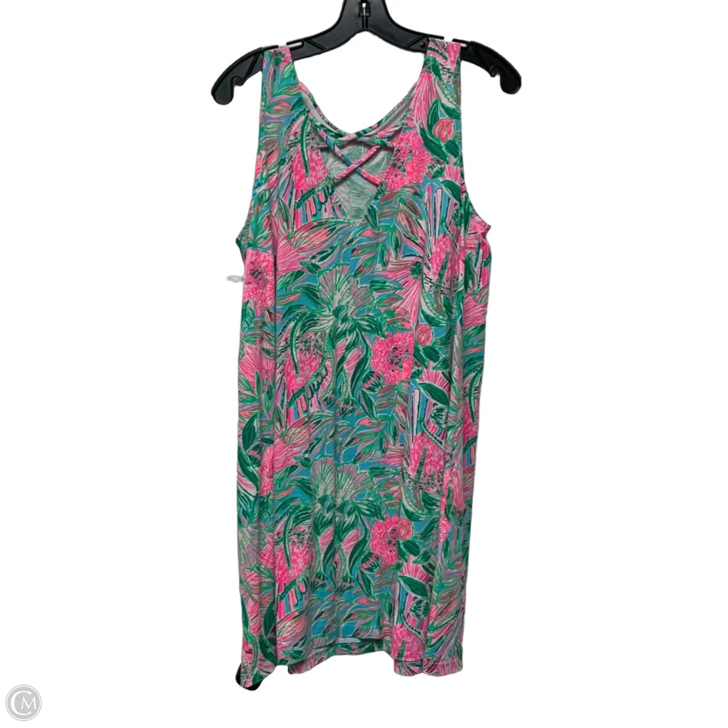 Dress Designer By Lilly Pulitzer In Green & Pink, Size: L