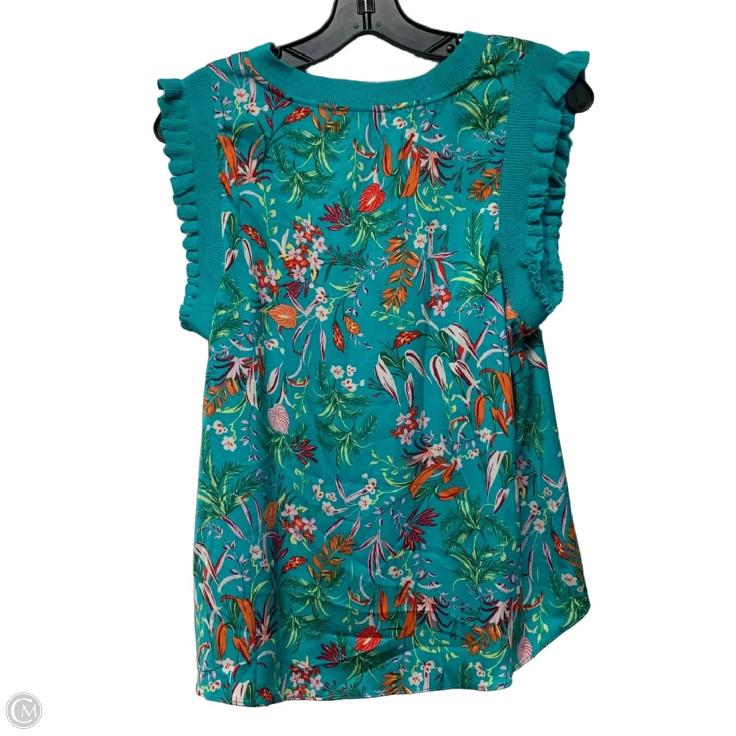 Top Sleeveless By Skies Are Blue In Aqua, Size: M