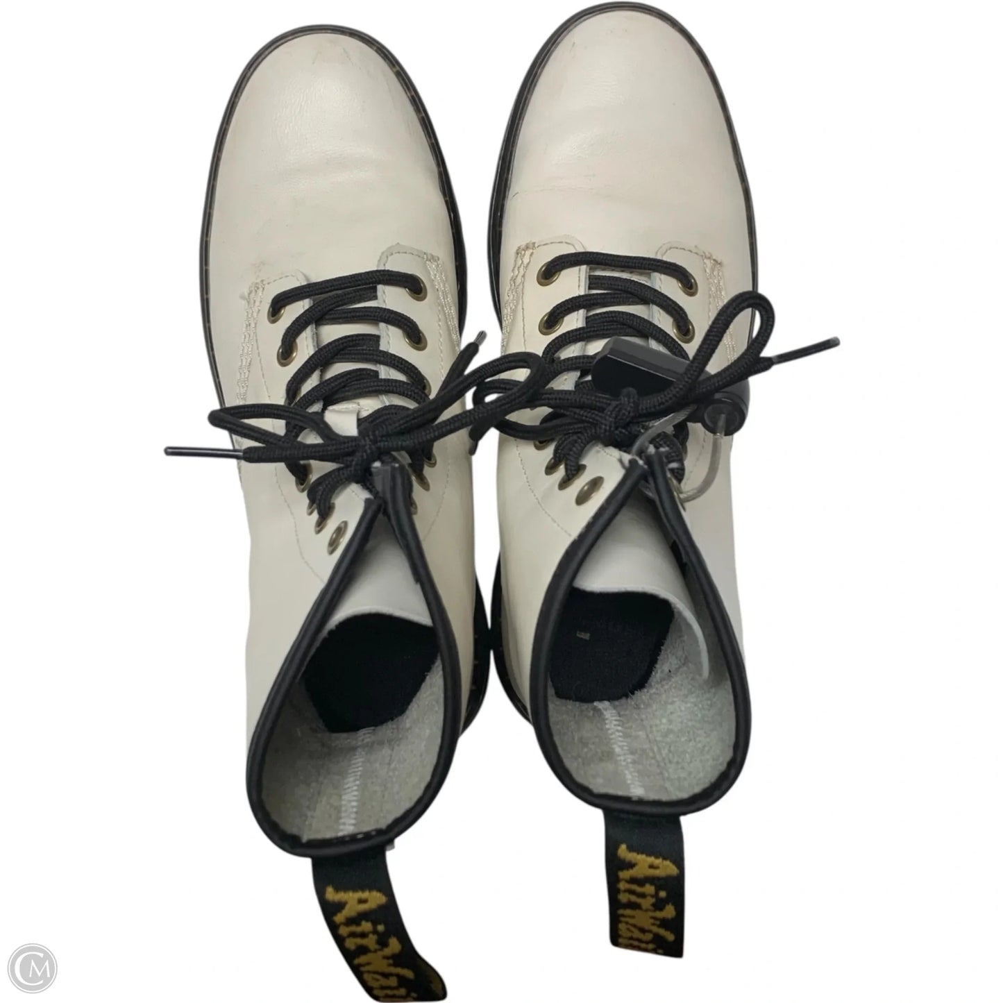 Boots Designer By Dr Martens In Cream, Size: 8