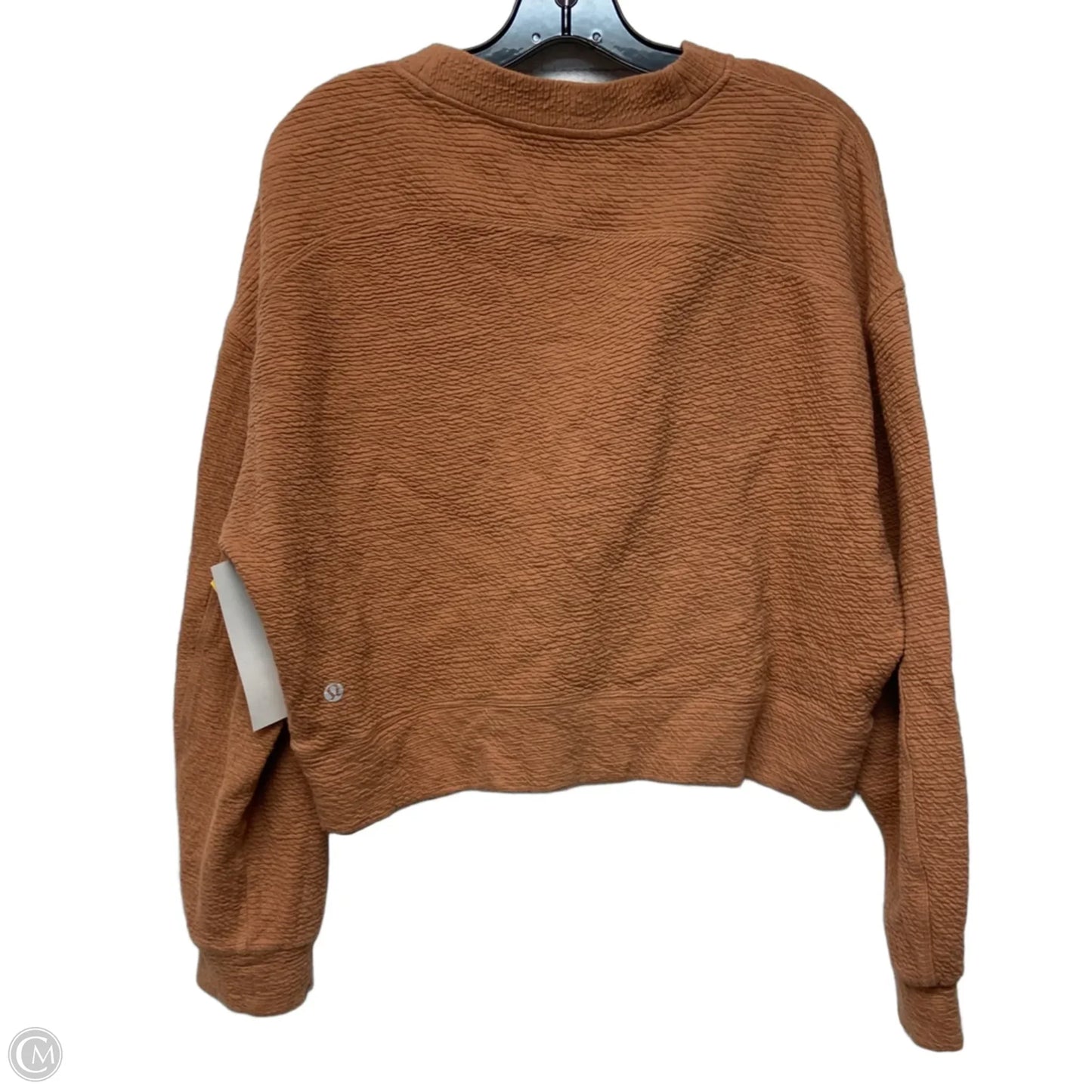 Athletic Sweatshirt Crewneck By Lululemon In Orange, Size: Xl