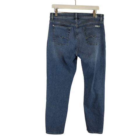 Jeans Skinny By 7 For All Mankind In Blue Denim, Size: 6