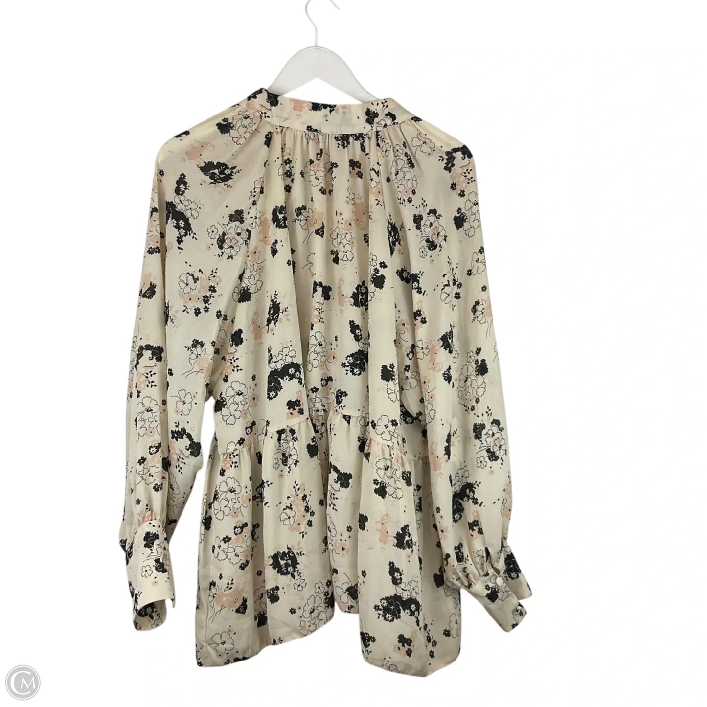 Blouse Long Sleeve By Asos In Floral Print, Size: 12