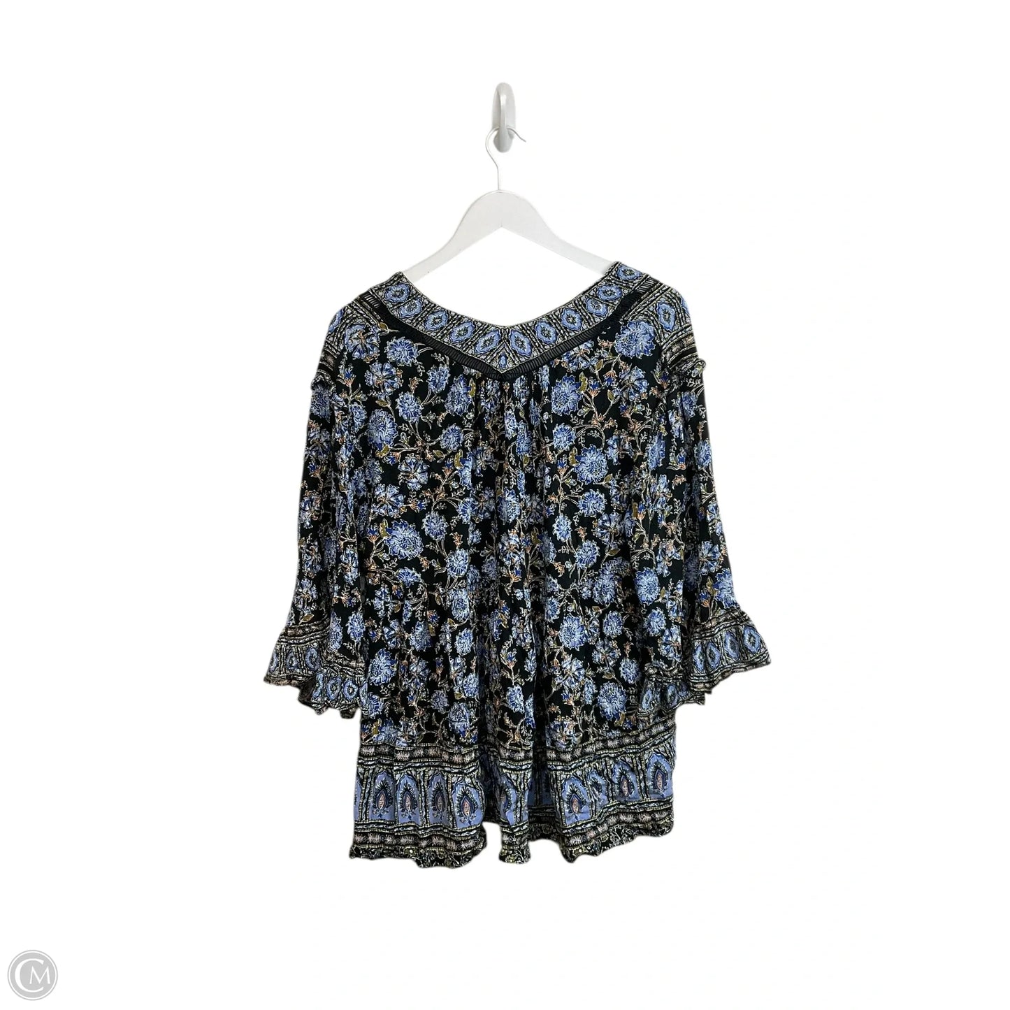 Top Long Sleeve By Free People In Black & Blue, Size: M