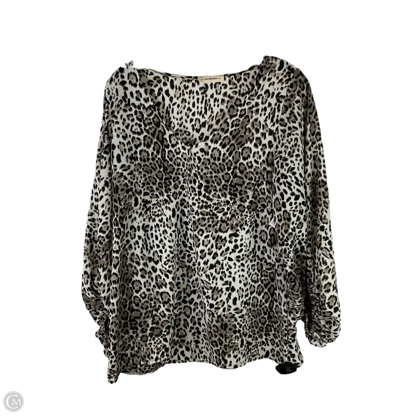 Top Long Sleeve By Ee Some In Animal Print, Size: L