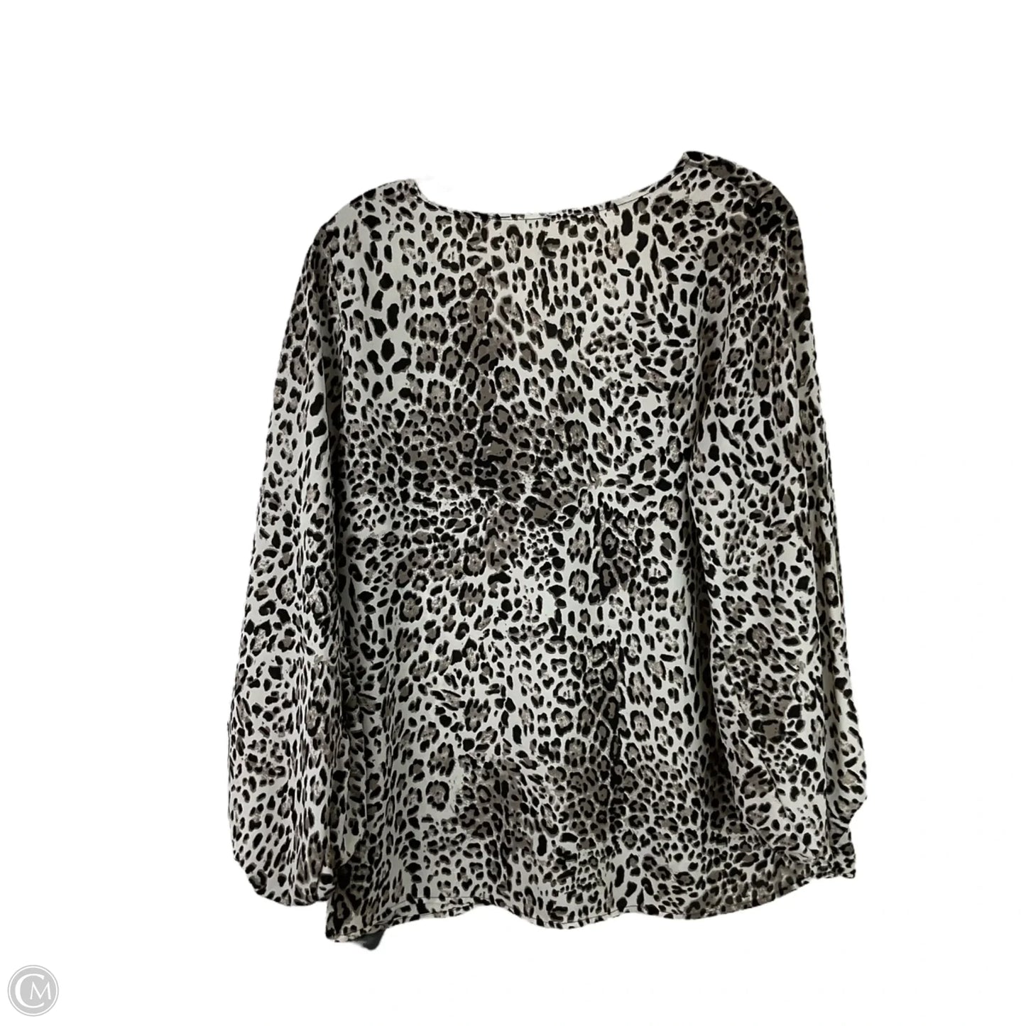 Top Long Sleeve By Ee Some In Animal Print, Size: L