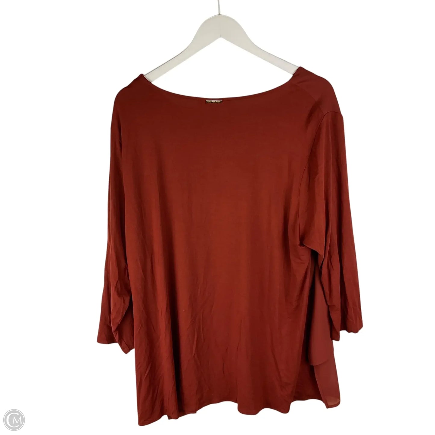Top Long Sleeve By Michael By Michael Kors In Orange, Size: 2x