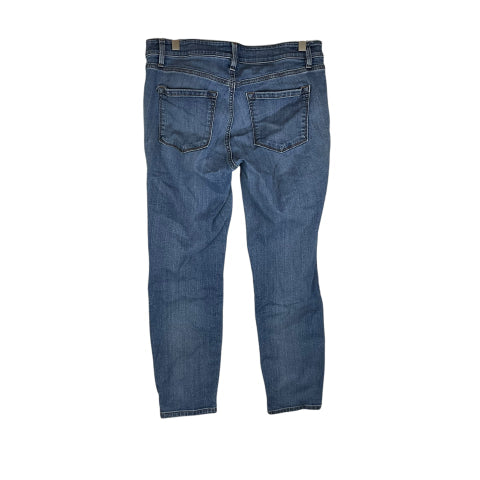Jeans Skinny By Loft In Blue Denim, Size: 8