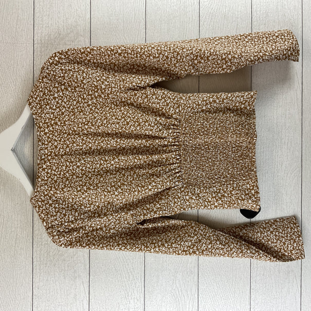 Top Long Sleeve By Abercrombie And Fitch In Brown, Size: S