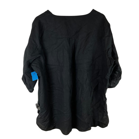 Top Long Sleeve By Anne Klein In Black