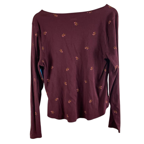 Top Long Sleeve By Old Navy In Red, Size: Xl