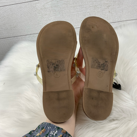 Sandals Flip Flops By A New Day In Tan, Size: 8