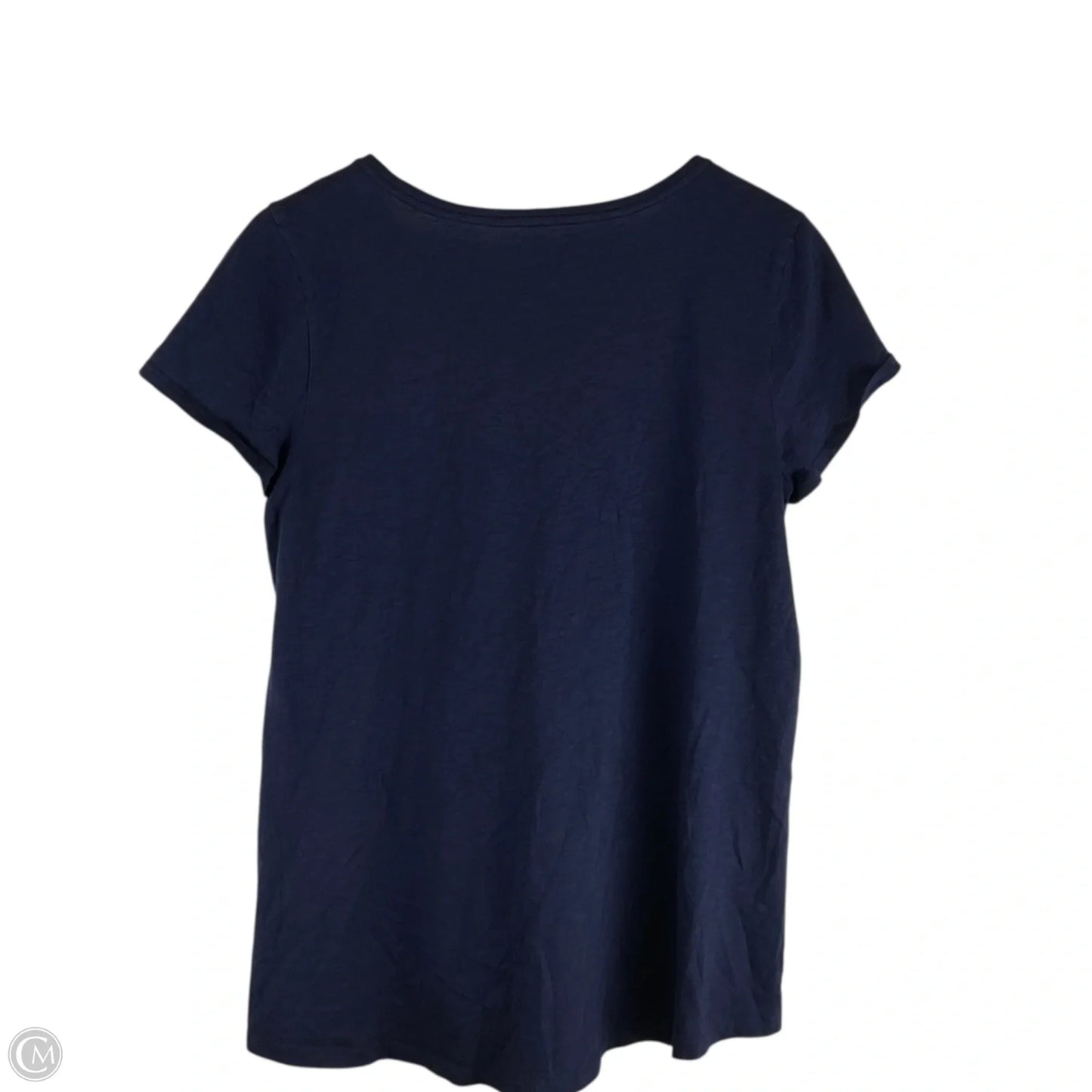 Top Short Sleeve Designer By Lilly Pulitzer In Navy, Size: L