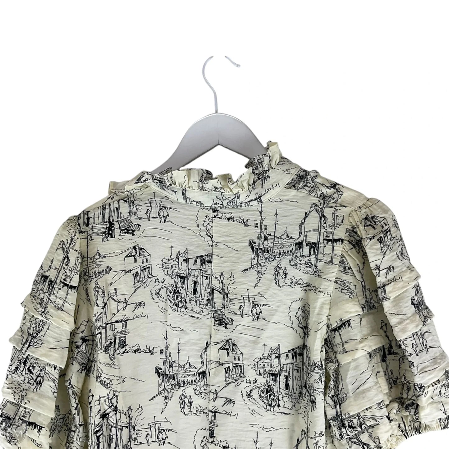 Top Short Sleeve By Entro In Black & Cream, Size: M