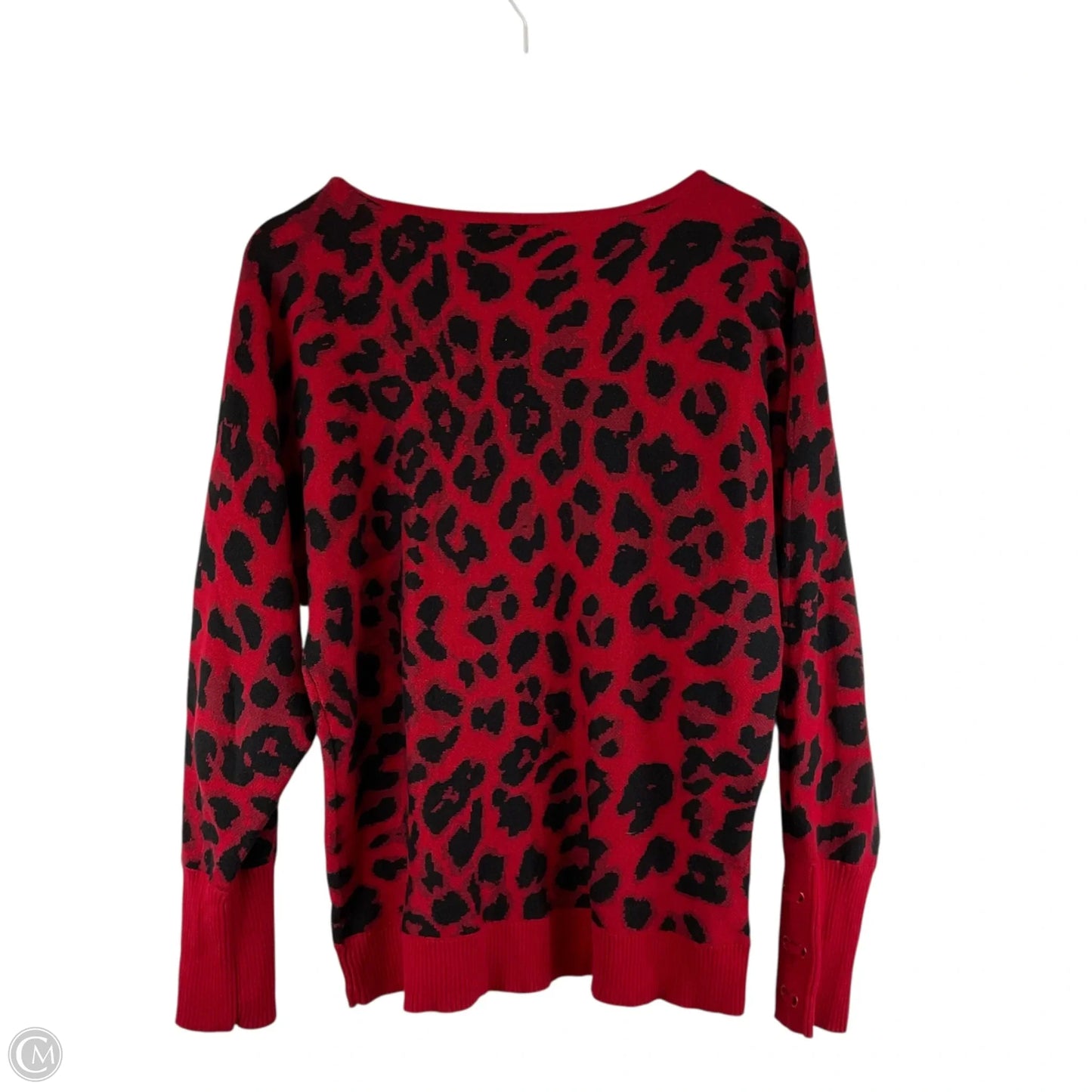 Top Long Sleeve By New York And Co In Red, Size: M