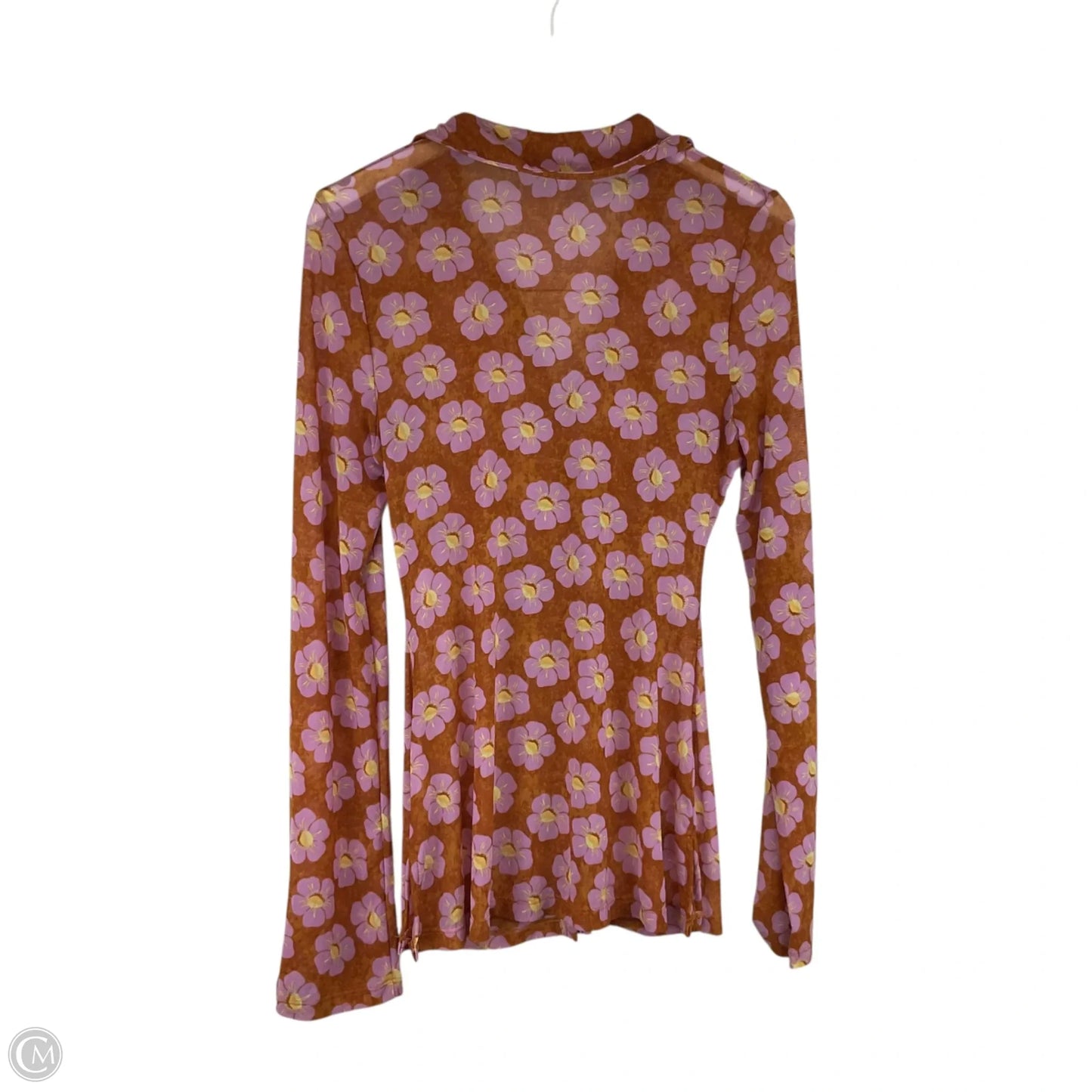 Top Long Sleeve By Free People In Brown, Size: Xs