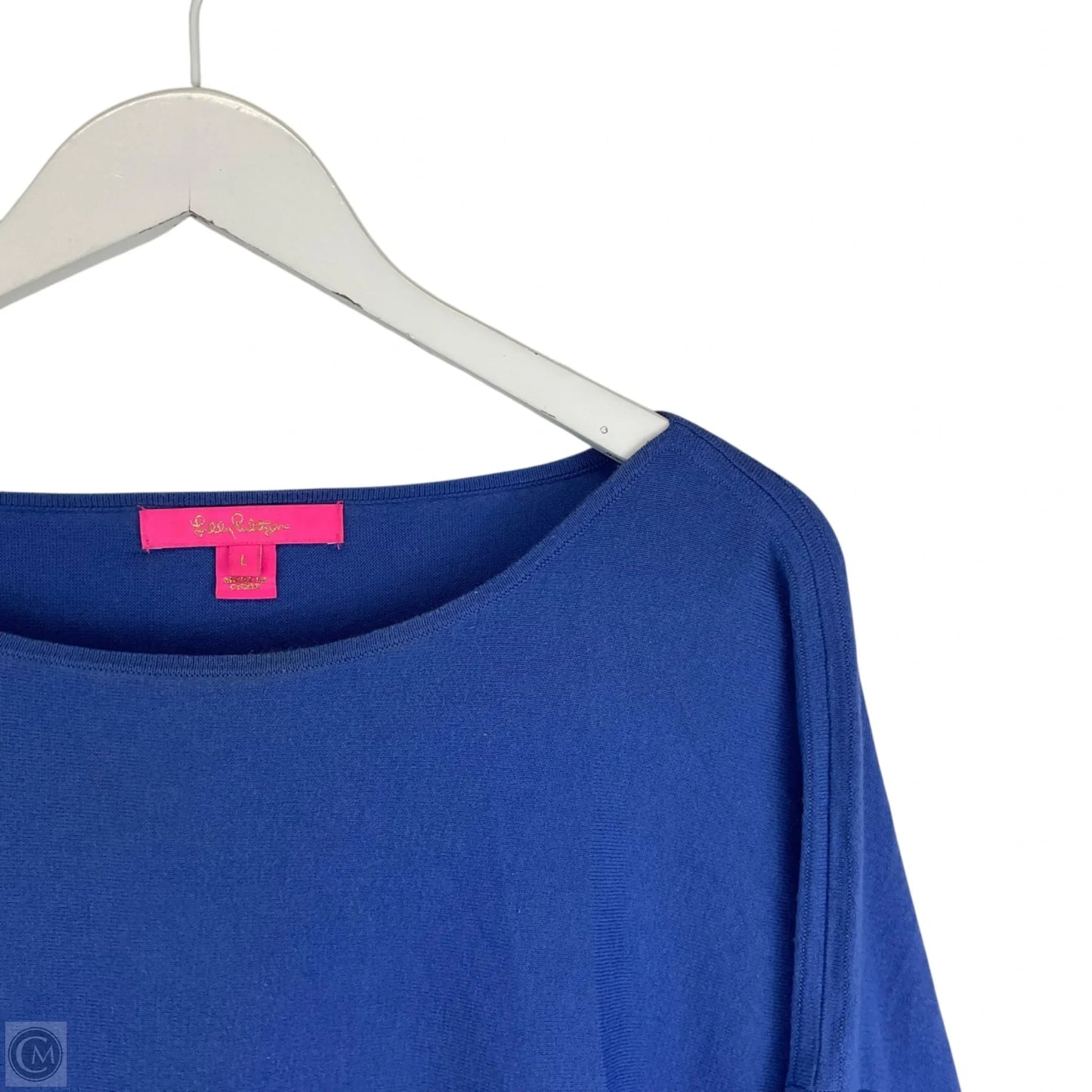 Top Long Sleeve Designer By Lilly Pulitzer In Blue, Size: L