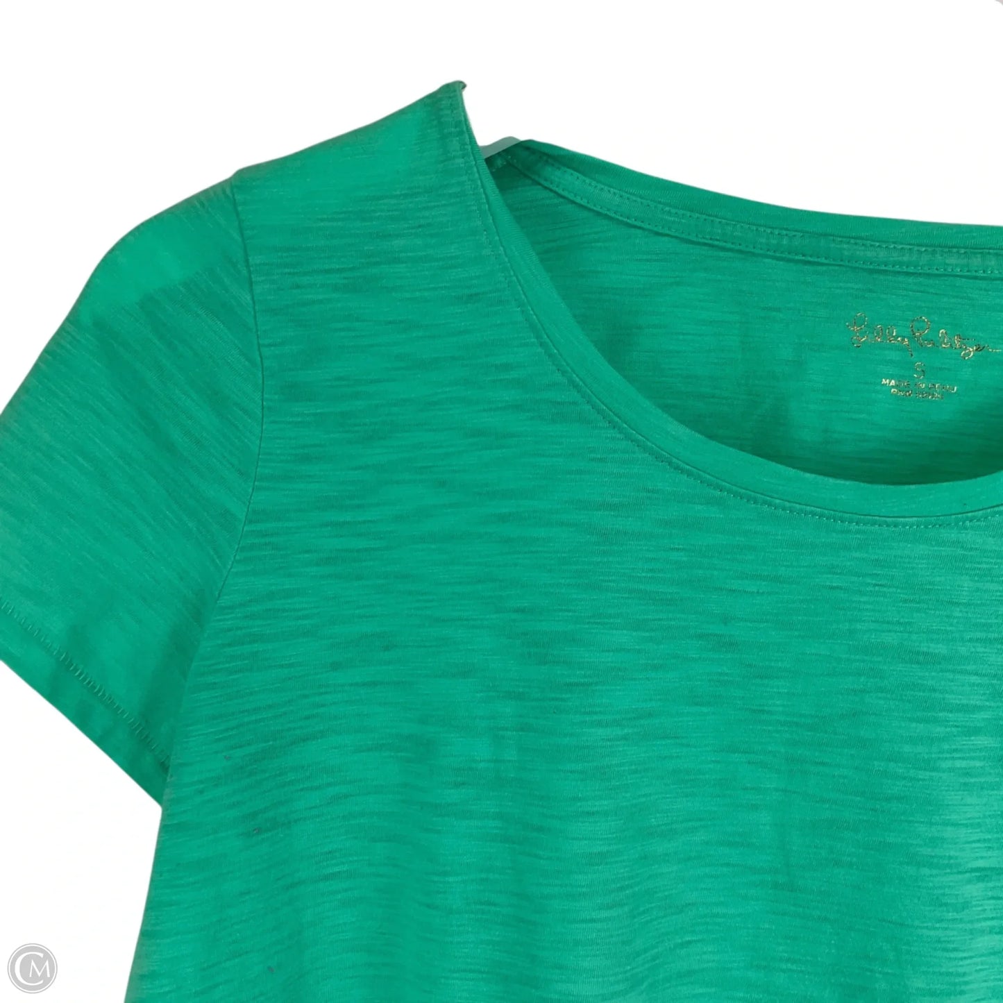 Top Short Sleeve Designer By Lilly Pulitzer In Teal, Size: S