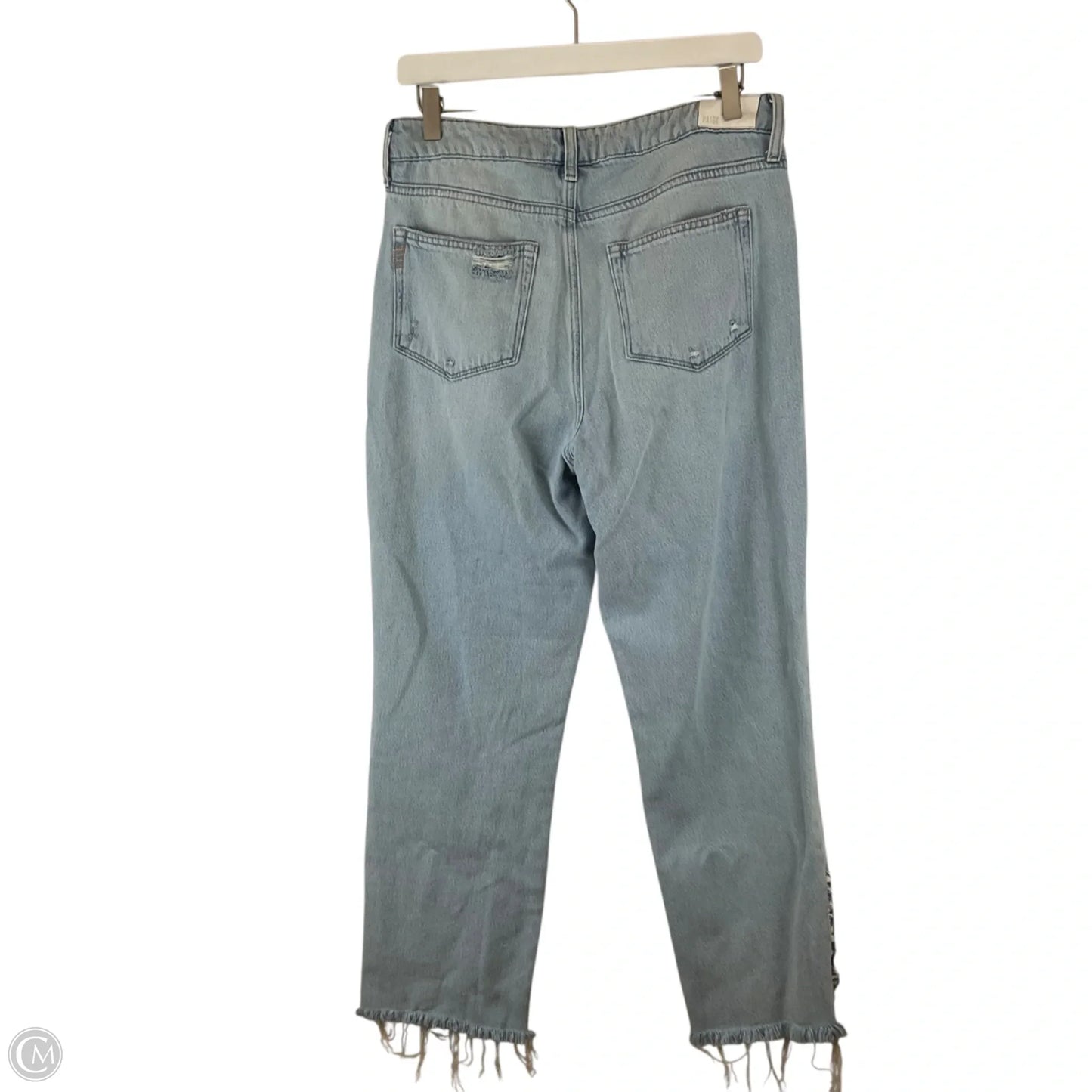 Jeans Straight By Paige In Blue Denim, Size: 6